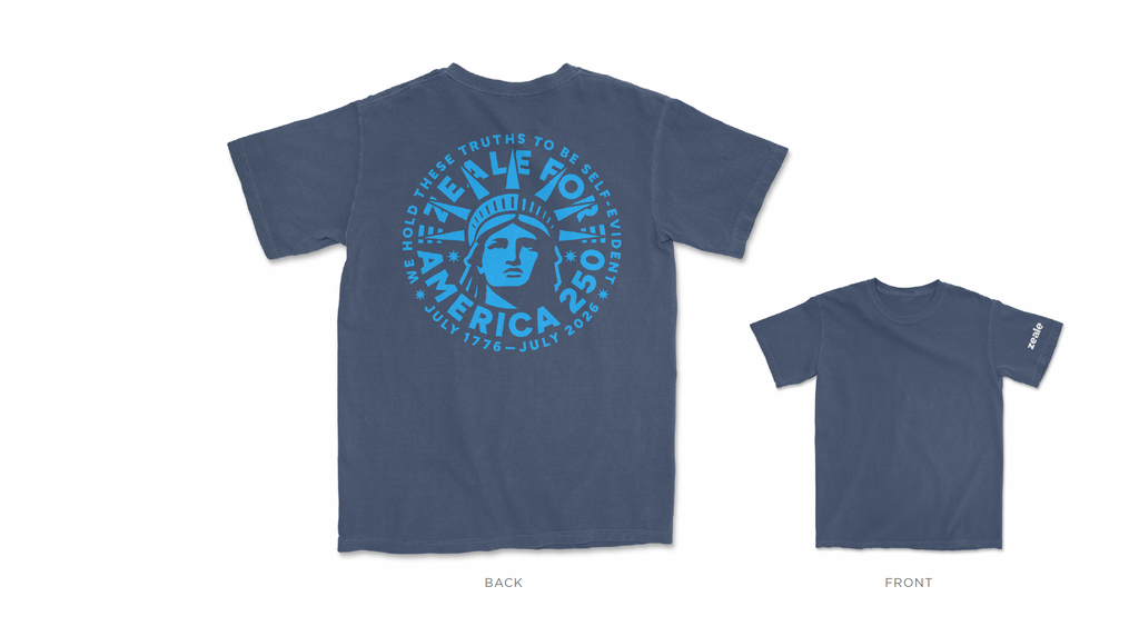 Lady Liberty Zeale for America 250 Tee