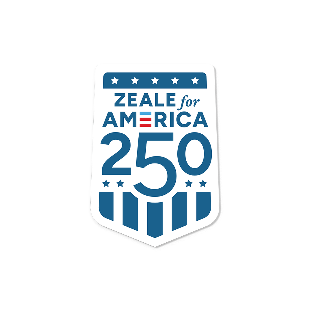 Zeale for America 250 Sticker